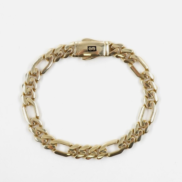 Monaco Chain Miami Cuban Figaro Link 9mm 9in 12.5g 14K Yellow Gold EUC - Picture 10 of 16